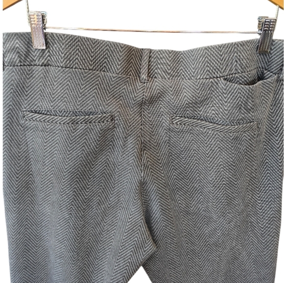 Betabrand Black Gray Herringbone Straight Leg Yoga Dress Pants XL Long - Picture 4 of 7